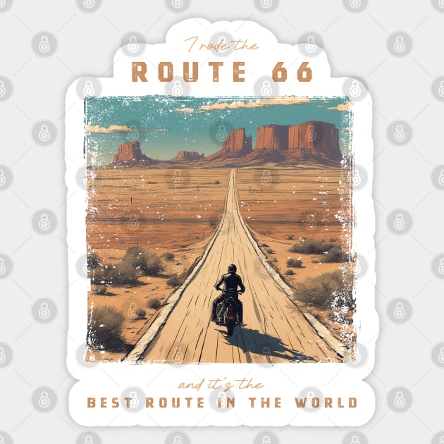 The U.S. Route 66 - best motorcycle route in the world Sticker by Bikerkulture